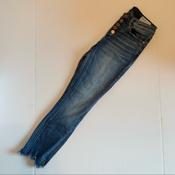 Boutique High Waisted Cutoff Skinny Jeans, 27 - Picture 3 of 7